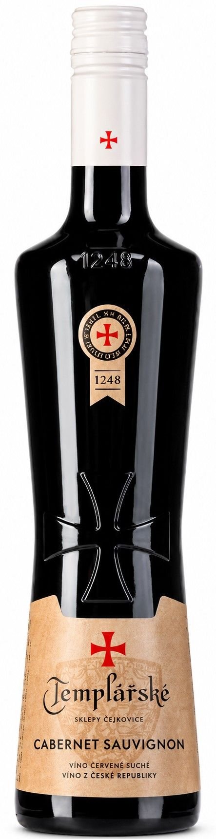 Víno Cabernet Sauvigon Templářske 0,75L červené suché
