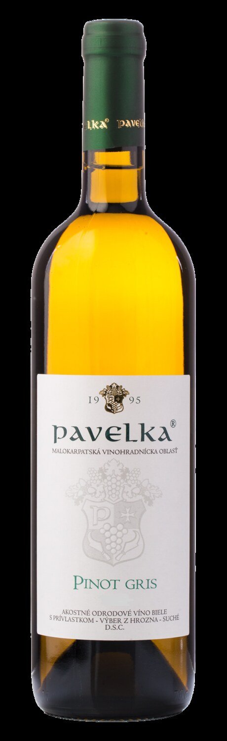 Víno Pavelka Pinot Gris 0,75L výber z hrozna biele suché