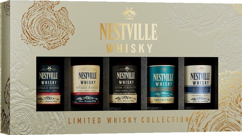 Nestville Whisky Limited Edition 46,98% mix 5×0,04L darčekové balenie