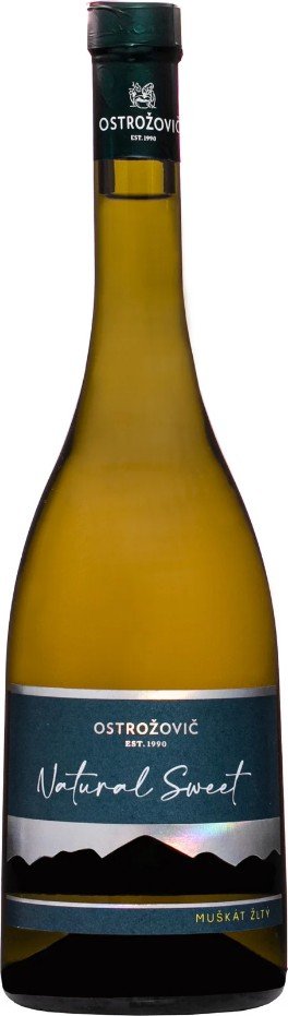 Víno Ostrožovič Natural Sweet Muškát Žltý 0,75L