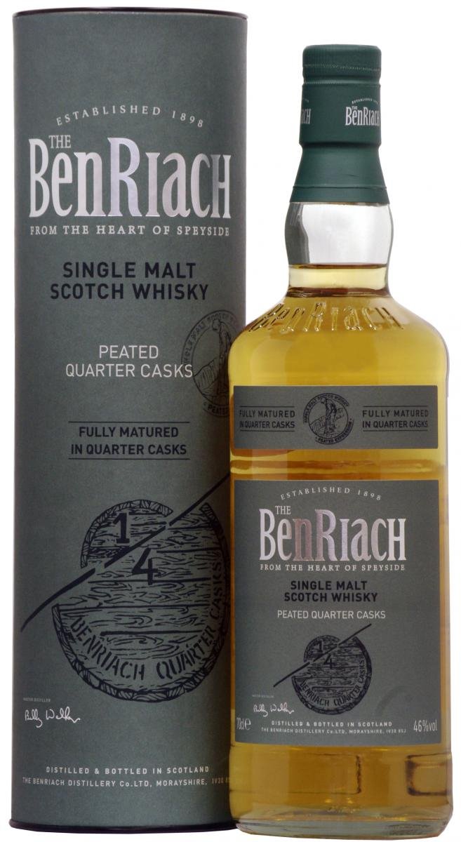 Whisky BenRiach Peated Quarter Cask v tube 46% 0,7L