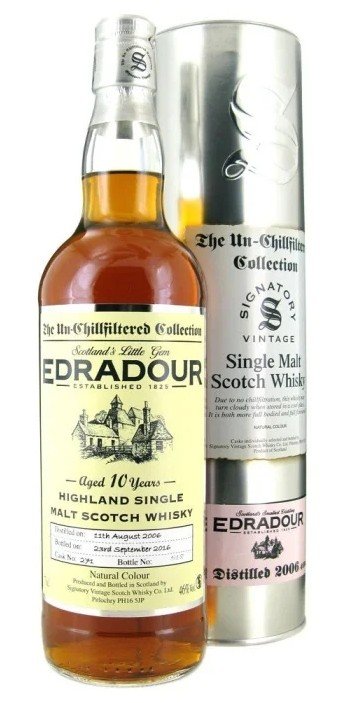 Whisky Edradour Single Malt 10YO 46% 0,7L tuba